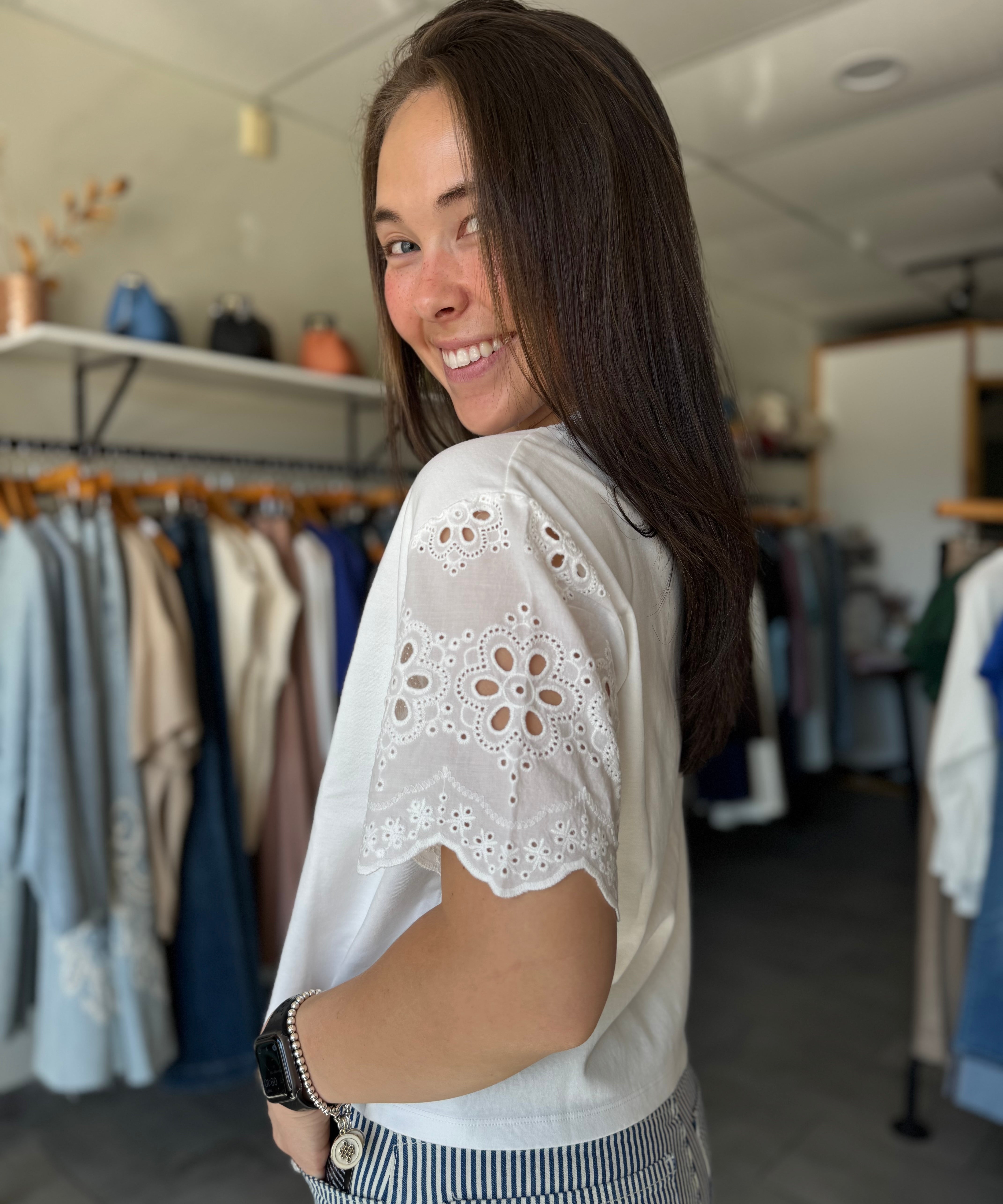 Maddox Top | Riviera White