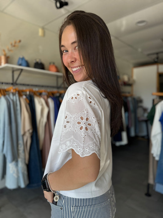 Maddox Top | Riviera White