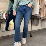 Jeanne Ankle Flare Jeans | Evergreen