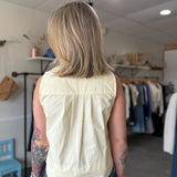 Monroe Poplin Top | Butter Yellow