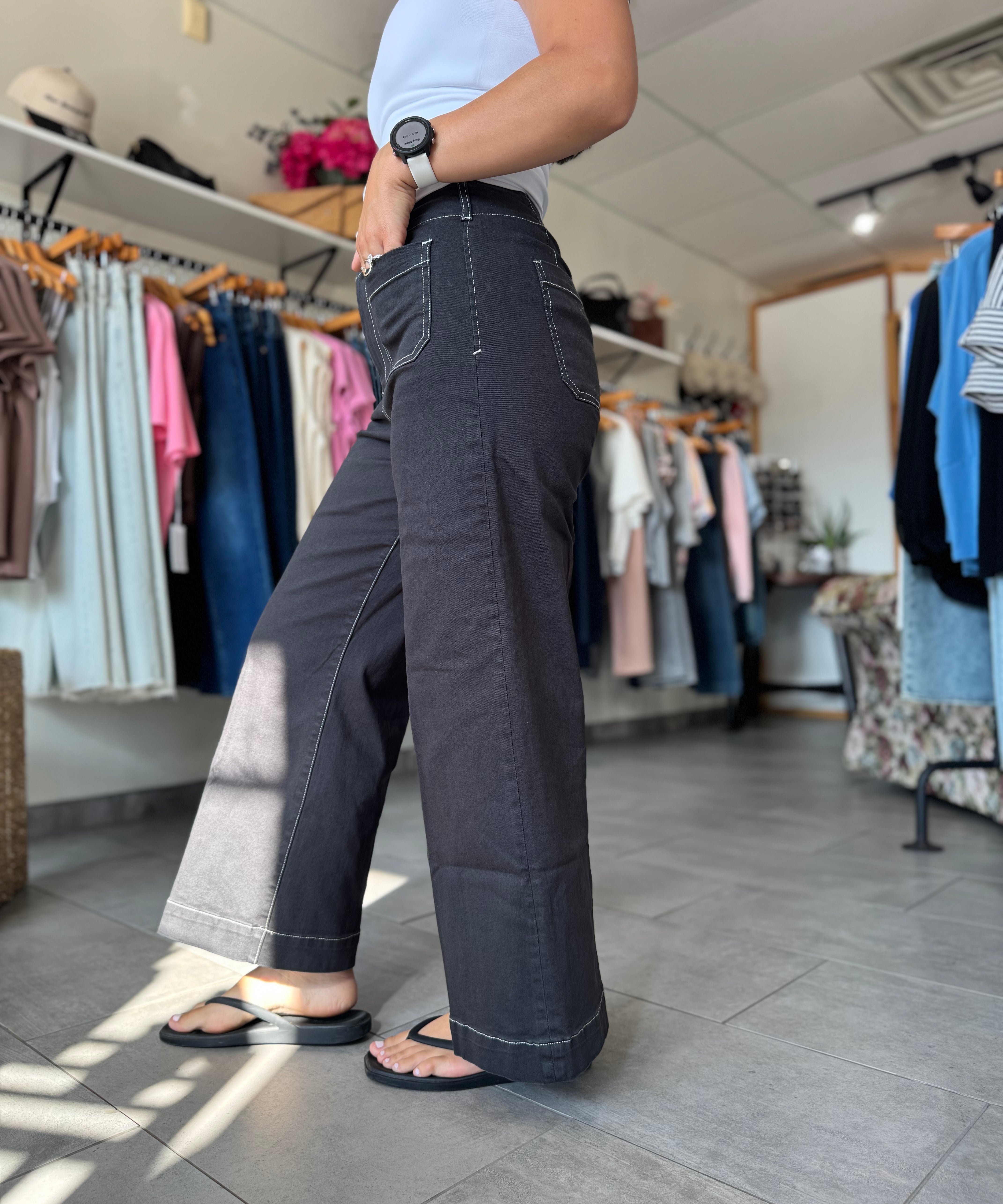 Audrey High Rise Jeans | Washed Black