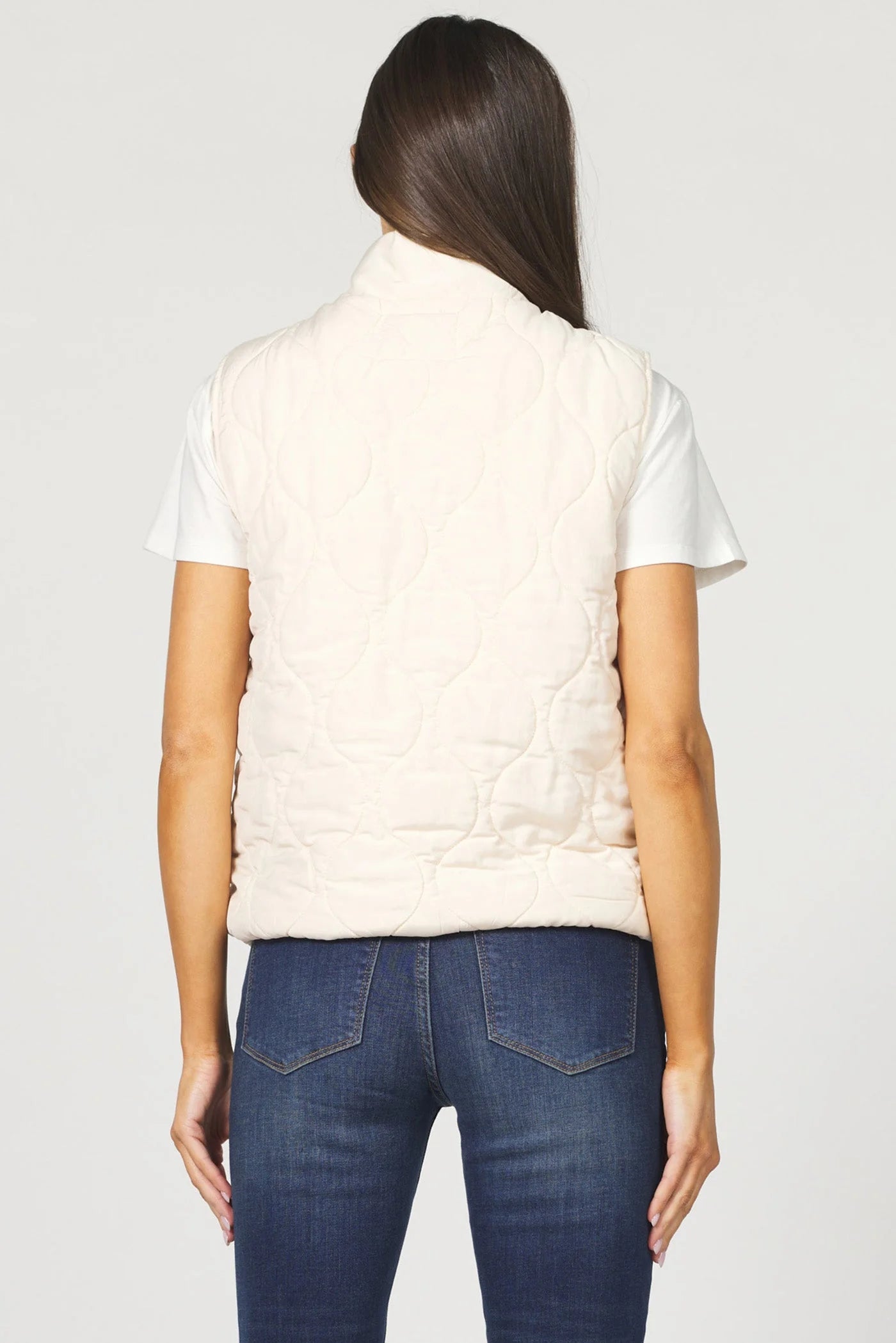Hadley Vest - Washed Cream