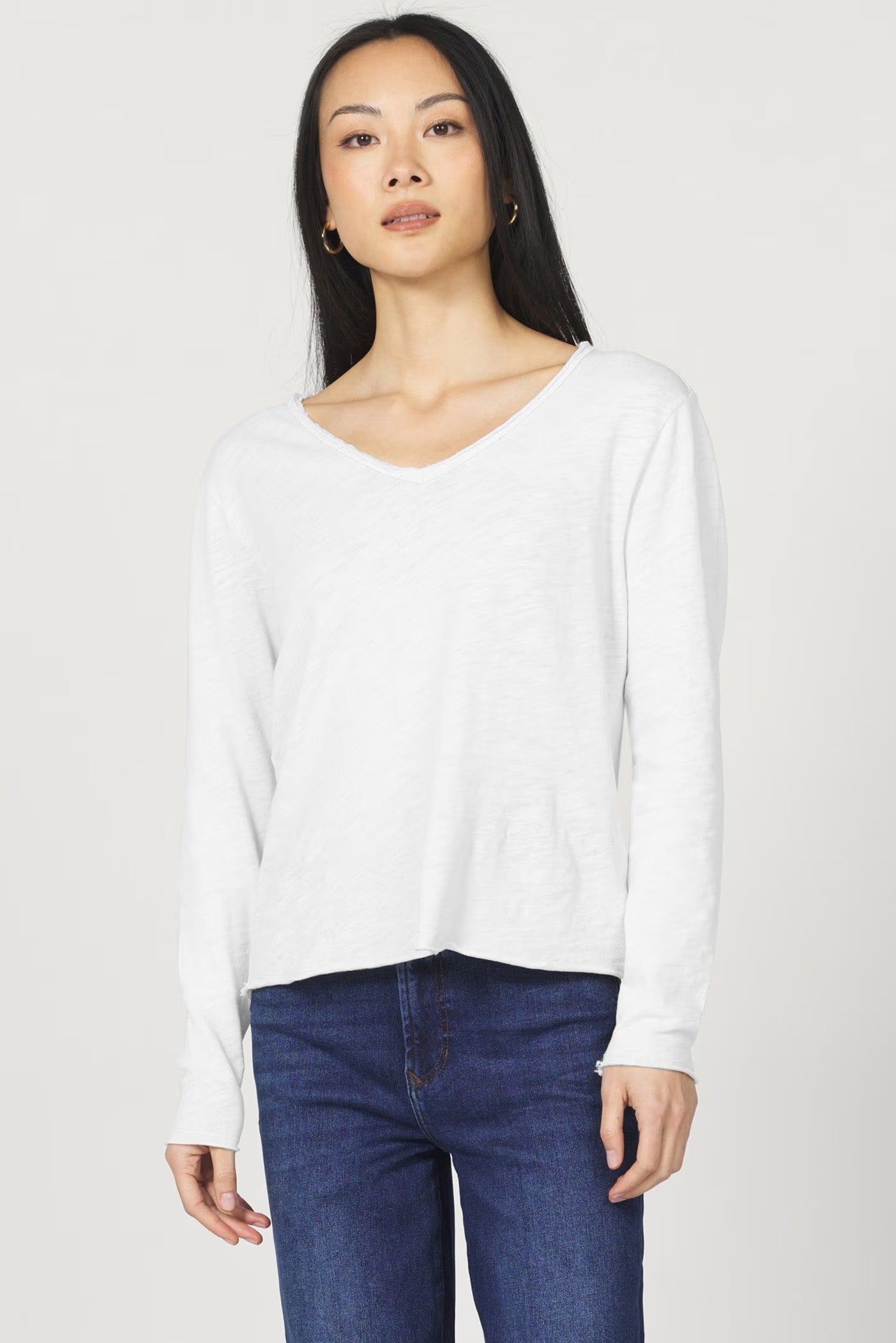 Vanya Long Sleeve Tee | White