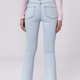 Jeanne Mid Rise Cropped Flare Jeans - Positano