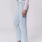 Jeanne Mid Rise Cropped Flare Jeans - Positano
