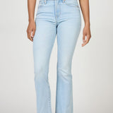 Jeanne Mid Rise Crop Flare Jeans | Misty Cloud