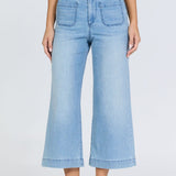 Audrey High Rise Crop Wide Leg Jeans | Eclipse