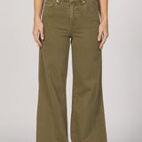 Fiona Wide Leg Jeans - Olive Branch