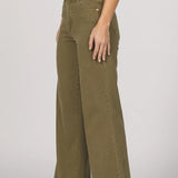 Fiona Wide Leg Jeans - Olive Branch