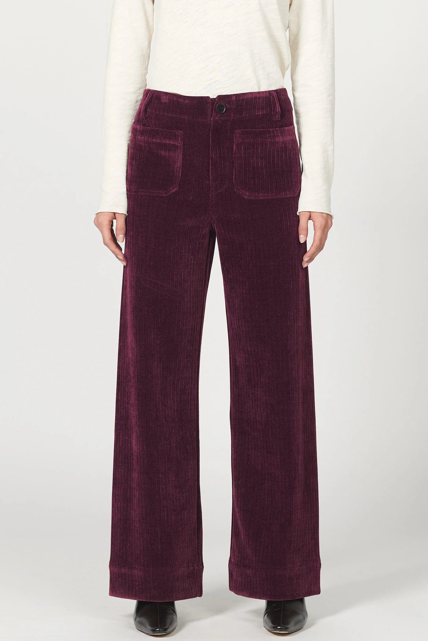 Audrey Wide Leg Corduroy Pants | Fig