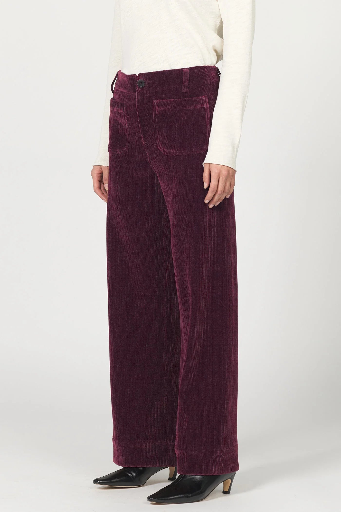 Audrey Wide Leg Corduroy Pants | Fig