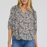 Costa Blouse | Black Pansey