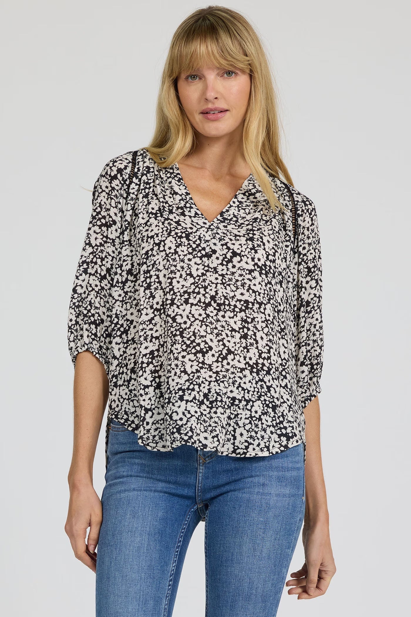 Costa Blouse | Black Pansey