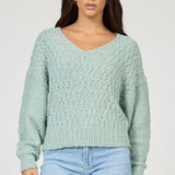 Lexi V Neck Sweater | Iceberg Green