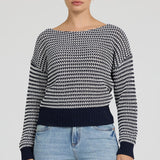 Wanda Sweater | Black Iris Stripe