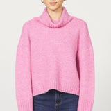 Evangeline Cowl Neck Sweater | Pink