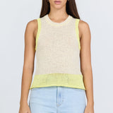 Bayla Sweater Tank | Wax Yellow Stripe