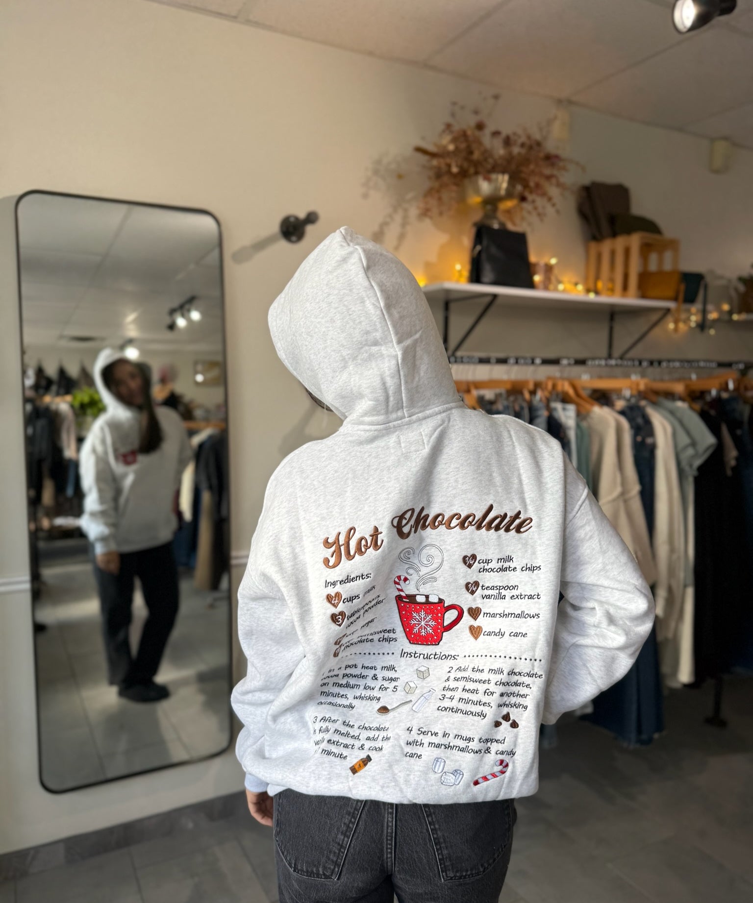 Hot Chocolate Recipe Cozy Hoodie