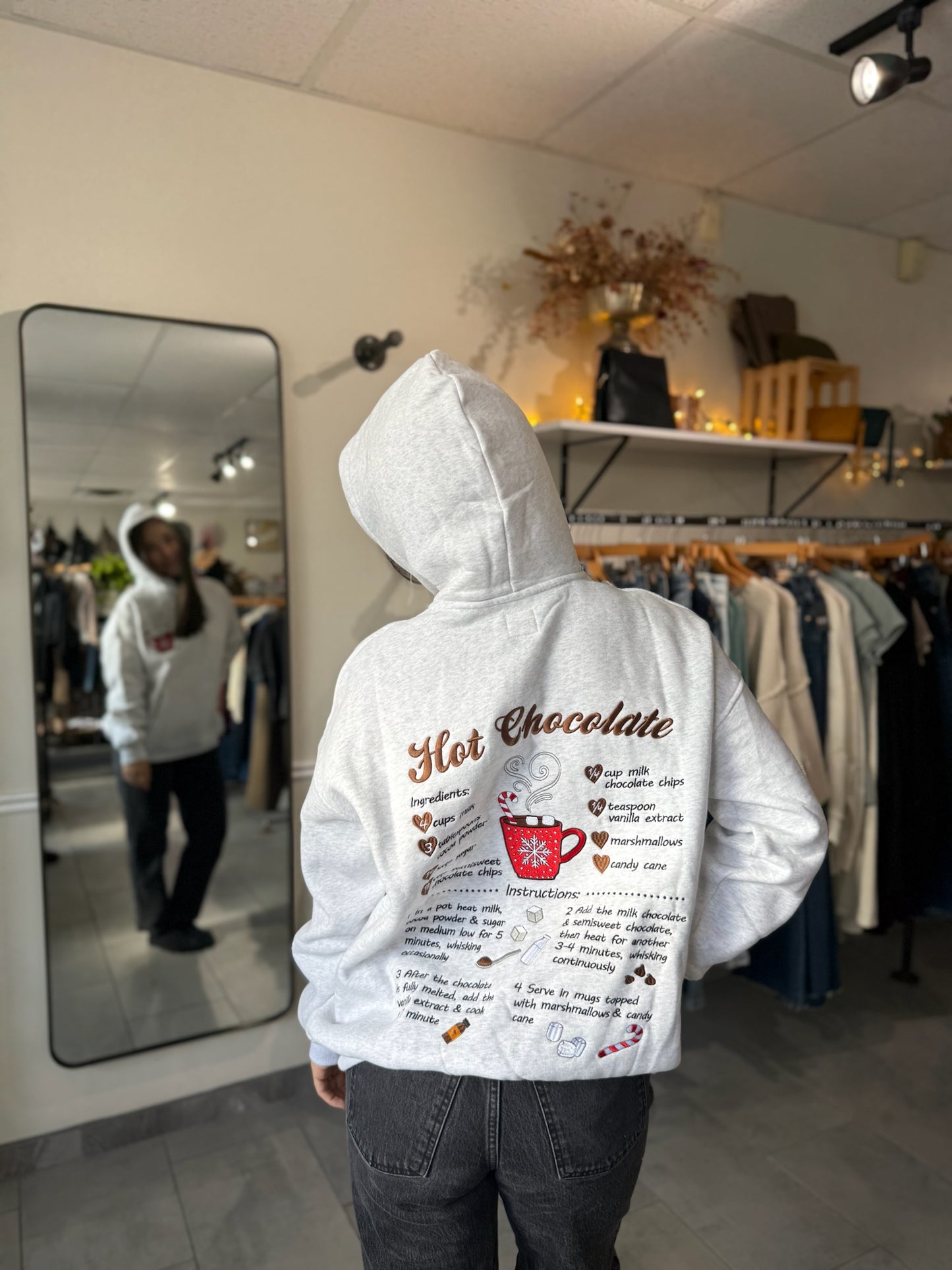Hot Chocolate Recipe Cozy Hoodie