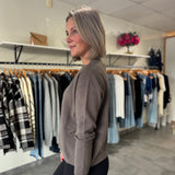 Crew Neck Knit Sweater | Dark Mocha