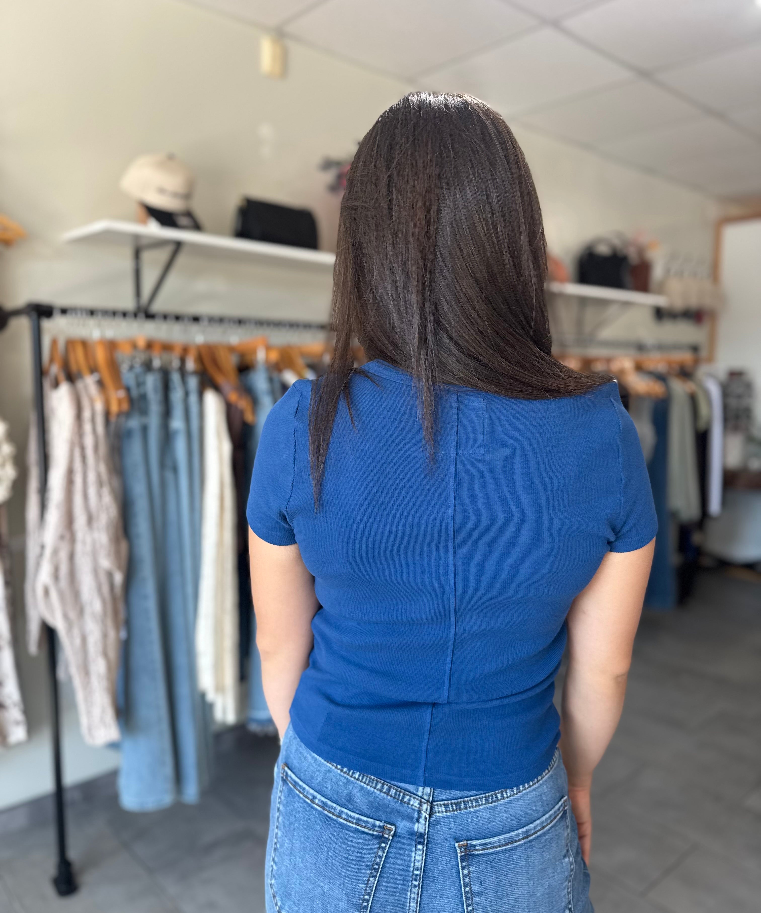 Jurnee Top | Navy Peony
