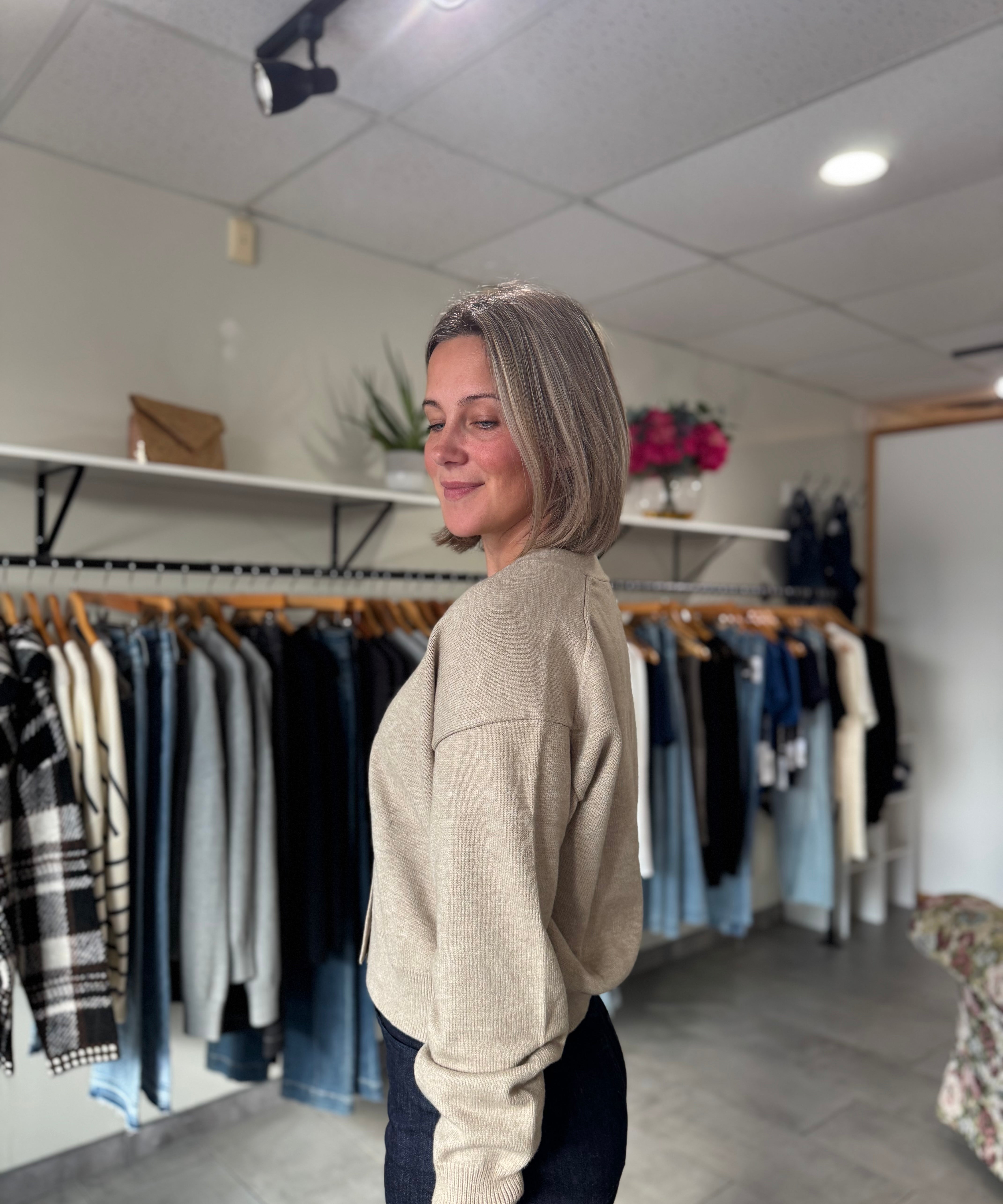 Olive Cardigan | Oat
