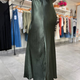 Silky Slip Skirt | Olive