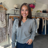 Paloma V-Neck | Heather Gray