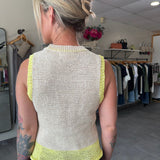 Bayla Sweater Tank | Wax Yellow Stripe