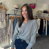 Paloma V-Neck | Heather Gray