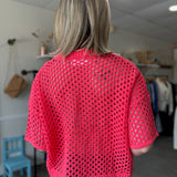 Dune Crochet Cardigan | Pink Splash