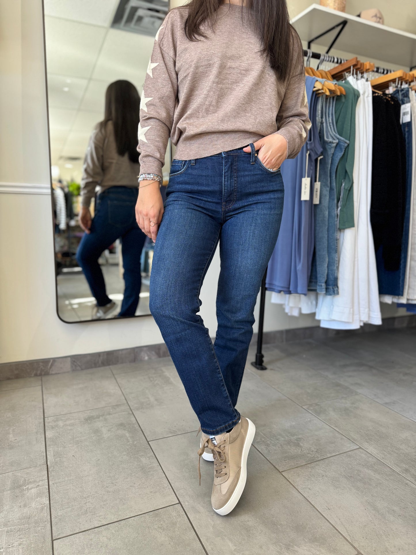 Reese High Rise Ankle Straight Jeans - Attain