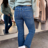 Jeanne Ankle Flare Jeans | Evergreen