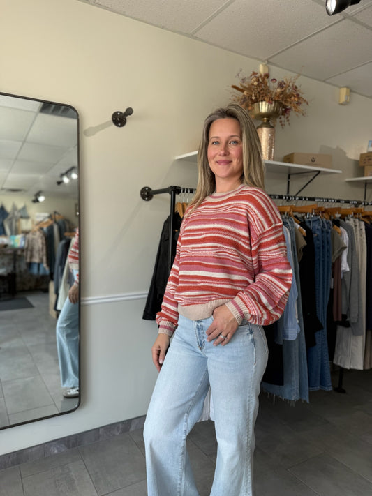 Tati Sweater - Maple Stripes