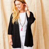 Ferelith Open Weave Cardigan | Black