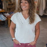 Una Crochet Detail Sweater