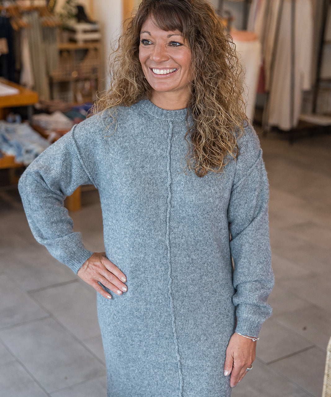 Brushed Sweater Midi Dress