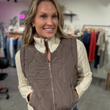 Petra Zip Front Quilted Sweater