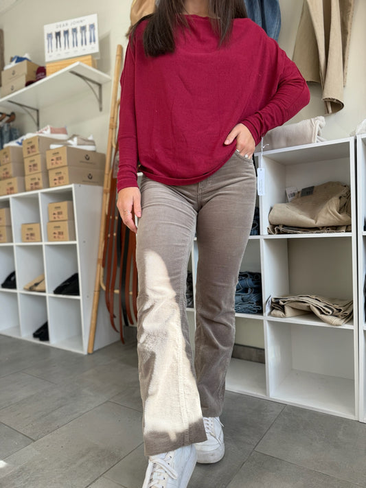 Kelsey Corduroy Ankle Flares - Rosemary