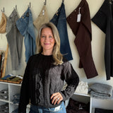 Niasha Cable Knit Crew Neck Sweater