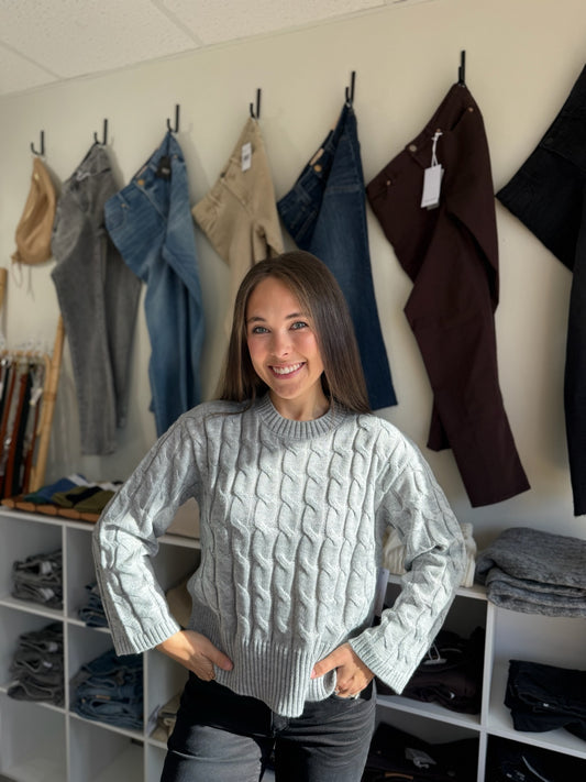The Willow Sweater - Heather Grey