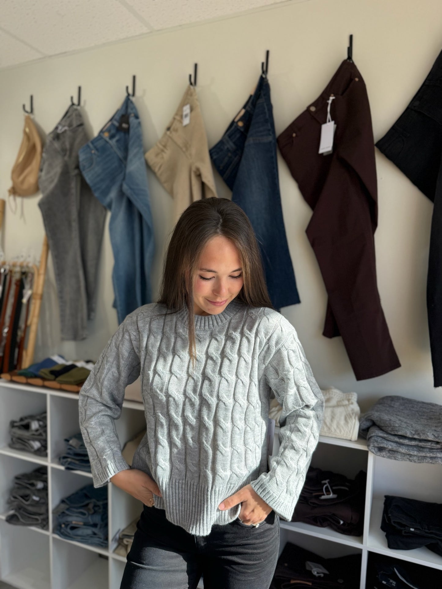 The Willow Sweater - Heather Grey