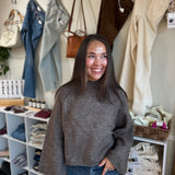 Cowl Neck Knit Sweater | Mocha
