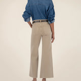 Meg High Rise Wide Legs - Biscuit