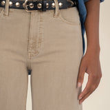 Meg High Rise Wide Legs - Biscuit