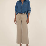 Meg High Rise Wide Legs - Biscuit