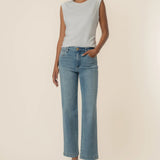 Rayna Banded Tank | Ivory
