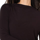 Mock Neck Knit Top With Shirring - Java