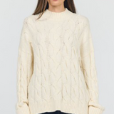 Yvette Funnel Neck Oversized Sweater | Cream