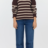 Solana Striped Funnel Neck Sweater